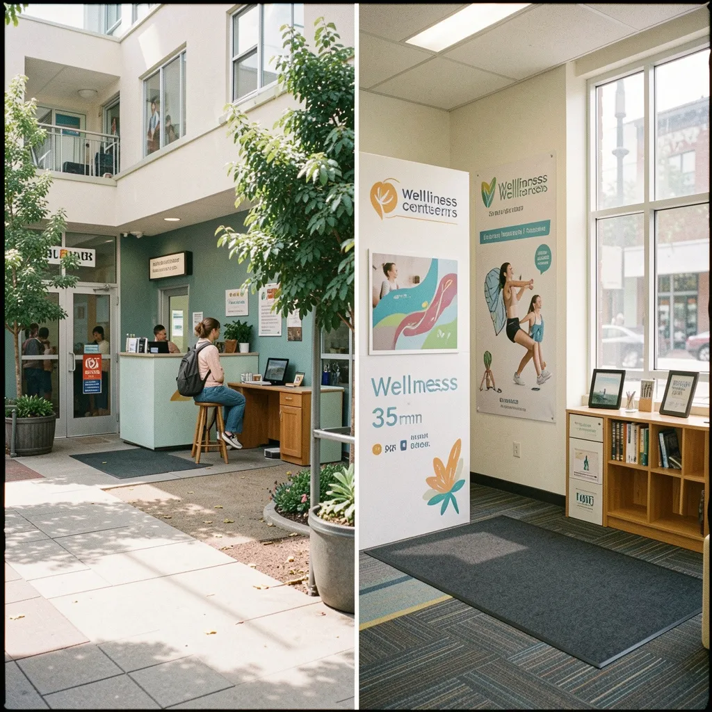 Reception desk with minimal decor